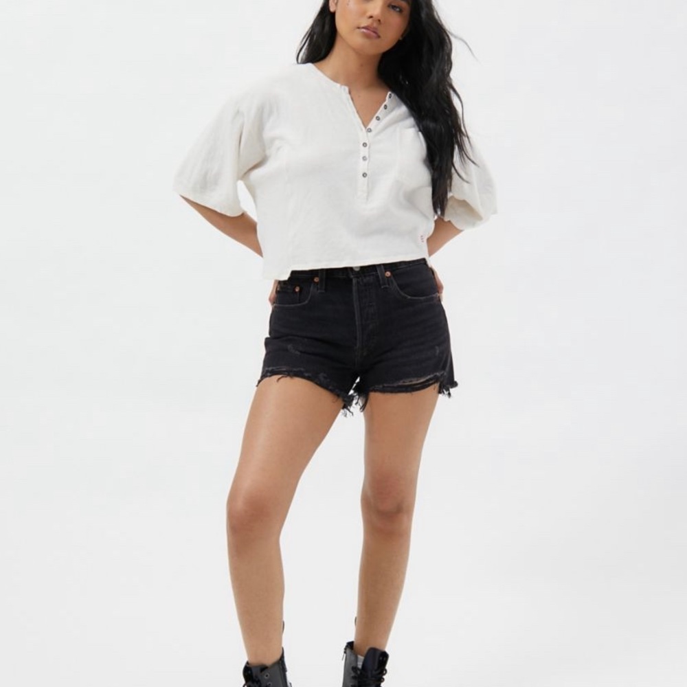 Levi’s Black Denim Cutoff Shorts
